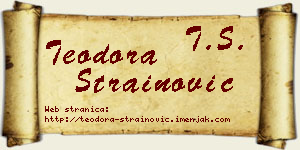 Teodora Strainović vizit kartica